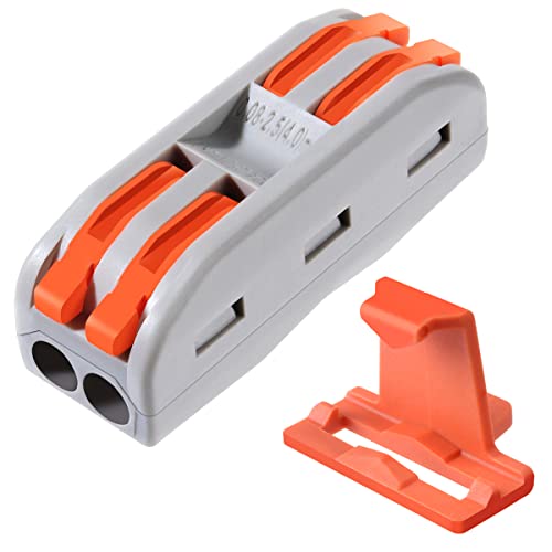 25pcs Conductor Compact Connectors Lever Wire Nut Electrical Connectors with Fixed Base for 2 Circuit Inline Splices 28-12 AWG by XHF2018 - Used condition - US$11.66