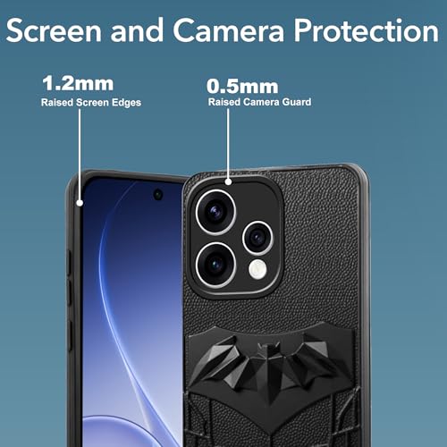 Image of Amazon Brand - Solimo Back Cover for Oppo Reno 15 5G | 3D Silicon with Cloth | Shockproof | Stylish Bumper Case (Black)