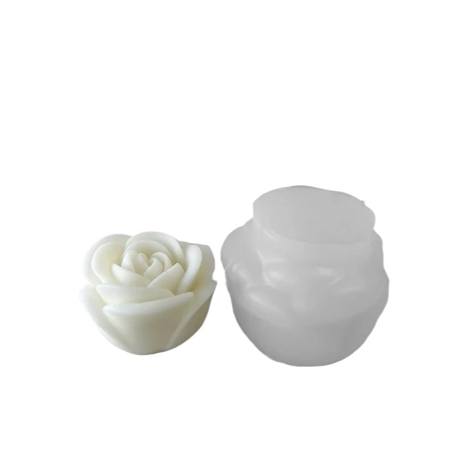 Moldes De Velas 8 Uds. Molde de Vela de Silicona con Forma de Flor, jabón de Flor de peonía 3D, Molde de fundición de Resina de Yeso, Herramienta for Hornear Pasteles de Chocolate DIY(Medium)