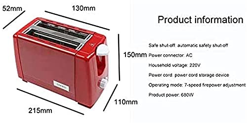 Toaster Automatic Toaster 2 Scheiben Toast Backen Ofen Elektrische Spießfahrer Haushalt Mini Frühstücksmaschine Zwei… – Bild 3