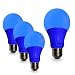 Sleeklighting LED A19 Blue Light Bulb, 120 Volt - 3-Watt Energy Saving - Medium Base - UL-Listed LED Bulb - Lasts More Than 20,000 Hours