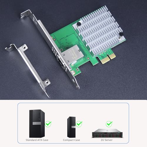 Tarjeta de Red GLOTRENDS ST7532 de 10 Gb con Puerto RJ45, Controlador Marvell AQC113, Interfaz PCIe 4.0 x1 miniatura 5