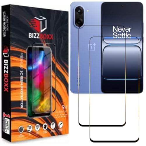 Image of Compatible With OnePlus Nord CE5 Tempered Glass Screen Protector Guard - HD Clarity, Shatterproof, Anti-Fingerprint Screen Guard (Nord CE5-6.77 inch)|With Installation Kit - Pack of 2