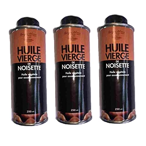 Lot 3x Huile de noisette vierge - Bouteille 250ml