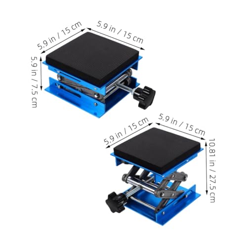 Soporte ajustable para gato de laboratorio con amortiguador y esponja, elevador de mesa de trabajo de aluminio, diseño antideslizante, altura ajustable, ideal para uso en mano de obra y carpintería