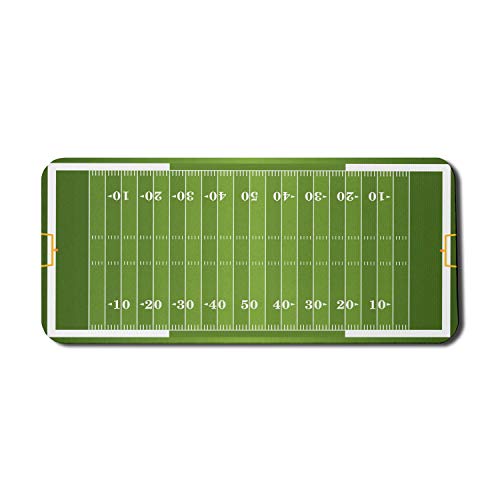 Lunarable Football Computer Mouse Pad, Sports Field in Green Gridiron ...