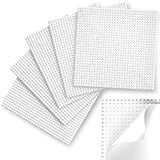 Pokiiulk Classic Baseplates, Peel and Stick Base Plates for Building Bricks, Compatible with Major Brands, Self-Adhersive Base for Bricks 10' x 10', 6 Pack White