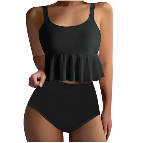 Ensemble tankini contrôle du ventre maillot de bain deux pièces grand taille