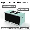 Healvaluefit Simple Music Player for Elderly, Easy Audiobook Player with 32GB TF Card & Card Reader for Dementia, Alzheimers, Visually Impaired, Low Vision Patients, Wired (Blue)