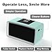Healvaluefit Simple Music Player for Elderly, Easy Audiobook Player with 32GB TF Card & Card Reader for Dementia, Alzheimers, Visually Impaired, Low Vision Patients, Wired - Cyan