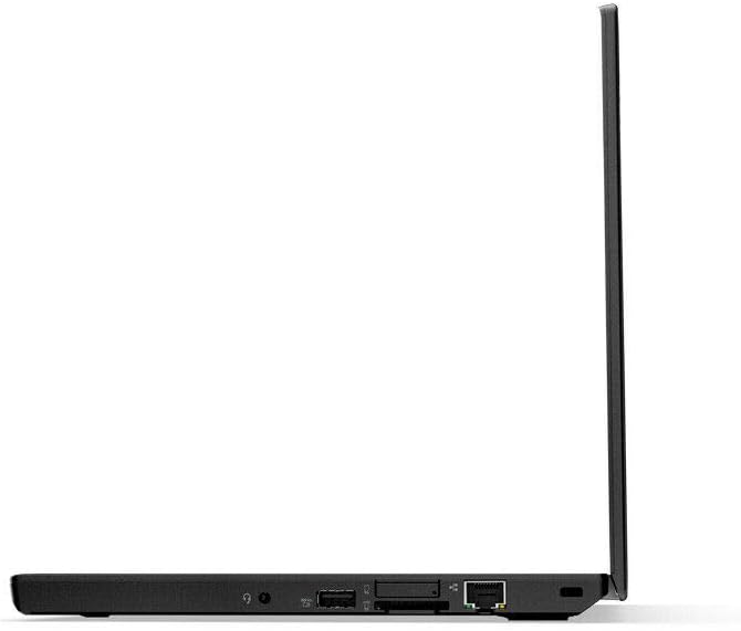 Left side view of the Lenovo ThinkPad X270 laptop, showing USB ports, audio jack, and card reader.