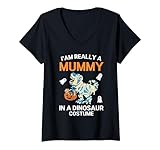 Photo Gallery donna i m really a mummy costume di halloween carino mummia dinosauro maglietta con collo a v Photo Gallery donna i m really a mummy costume di halloween carino mummia dinosauro maglietta con collo a v