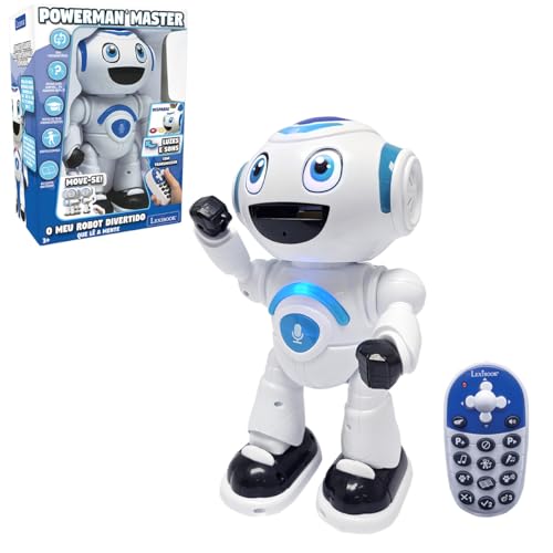 LEXIBOOK, Powerman Master, inteligente e interativo que lê não brinquedo, mental para crianças, que dançam testes de música de animais, stem, programado, controlo remoto, português, ROB25PT