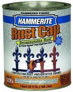 Masterchem 43185 Hammerite Rust Cap Hammered Bronze Enamel Paint, Quart by Masterchem