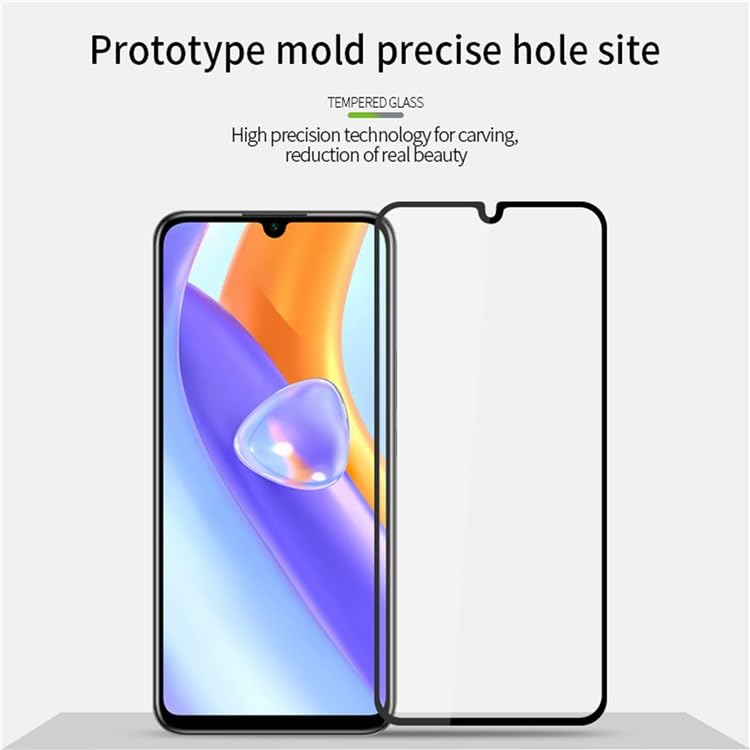 Image of Casodon Designed for Redmi 13C 5G Tempered Glass Screen Protector Guard (Black) Full Screen Coverage with Easy Installation Kit