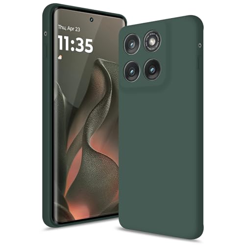 Coque antichoc Motorola Edge 2025 silicone avec doublure microfibre vert