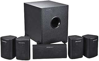 Monoprice 5.1 Channel Home Theater Satellite Speakers And Subwoofer - Black