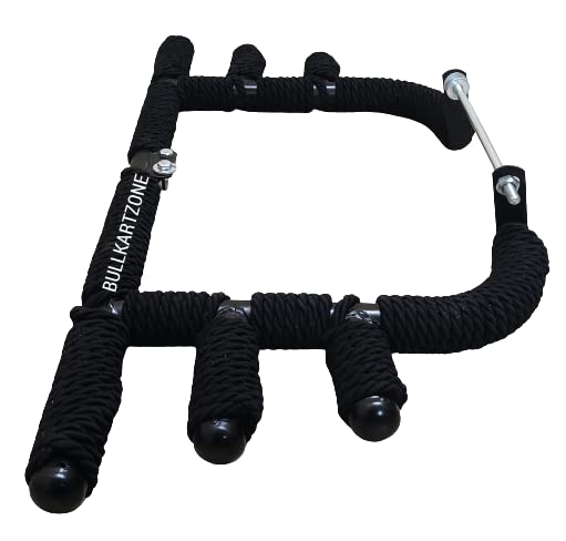 BULLKARTZONE® Primium Quality 3 Rod With Black Rope Leg Guard Crash Guard For Bullet Enfield Classic Reborn 350 Only (Direct Fit) 2
