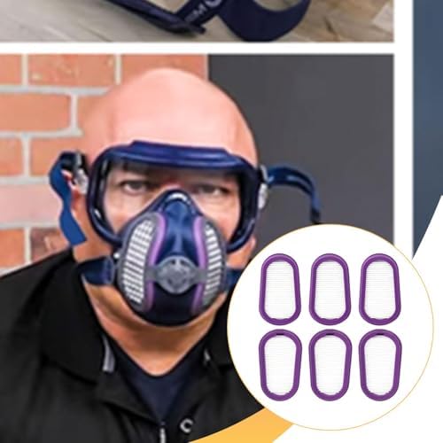Esquirla 6Pcs P100 Respirator Replacement Purple Direct Replace Sturdy Supplies Half Respirator for Spr456 M/L - 5