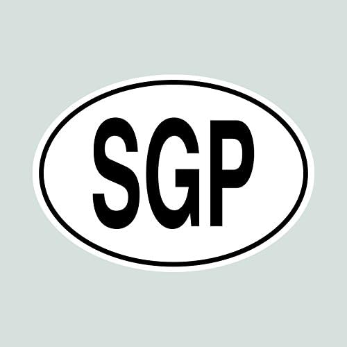 SGP Singapore Country Code Oval Sticker Decal FA Vinyl
