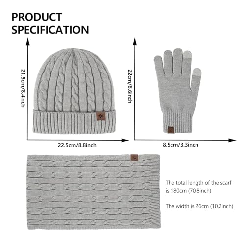 Bufanda, gorro y guantes térmicos antiviento para esquí y nieve 5
