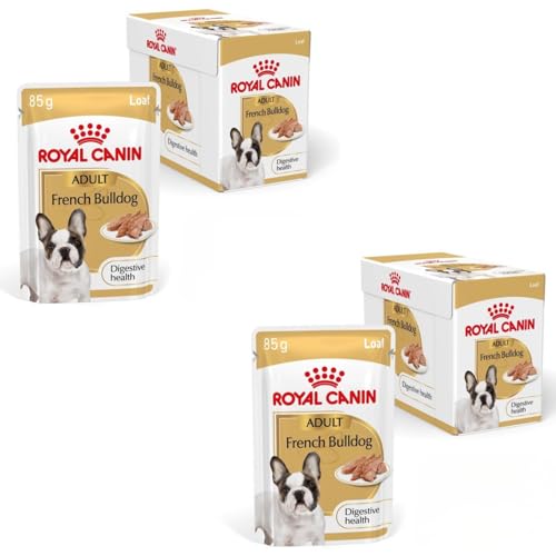 ROYAL CANIN Bouledogue Francese Adulto in Mousse | Confezione Doppia | 2 x 12 x 85 g | Alimento completo per Bouledogues Francesi dai 12 mesi
