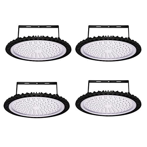Donzake 500W UFO LED High Bay Light lamp Factory Warehouse Industrial Lighting 40000 Lumen 6000-6500K IP65 Warehouse LED Lights- Commercial Bay Lighting for Garage Factory Workshop Gym (500W 4pcs) Donzake 500W UFO LED High Bay Light lamp Factory Warehouse Industrial Lighting 40000 Lumen 6000-6500K IP65 Warehouse LED Lights- Commercial Bay Lighting for Garage Factory Workshop Gym (500W 4pcs)