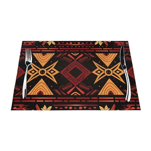 Sets de table en PVC marron et rouge parfaits pour protéger votre table - 7