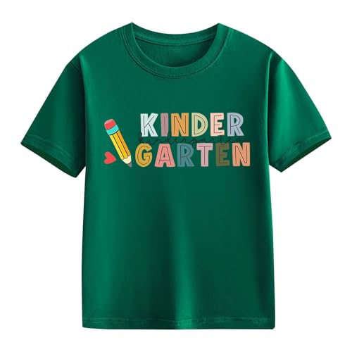Kindergarten Shirts for Kids Toddler Back to School Shirt Boys Girls First Day of School Clothes Short Sleeve Tops2