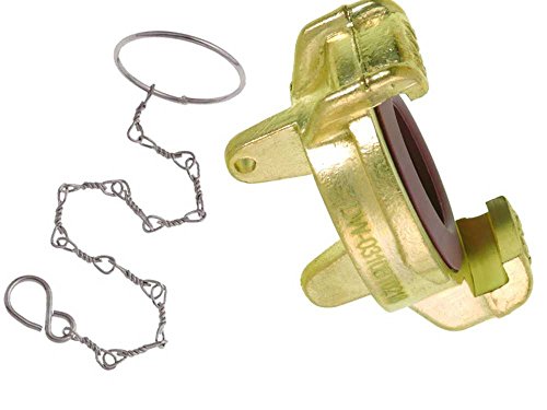 Preisvergleich Produktbild GEKA plus 'KTW' Blindkupplung mit Trinkwasserzulassung, inkl. Dichtung und glanzverzinktem GEKA plus Kettchen mit einer Länge von 270mm