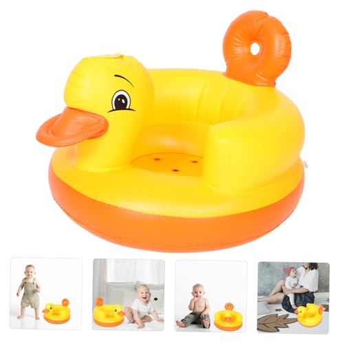 Chaise gonflable bébé en PVC jaune canard Abaodam pour le sol
