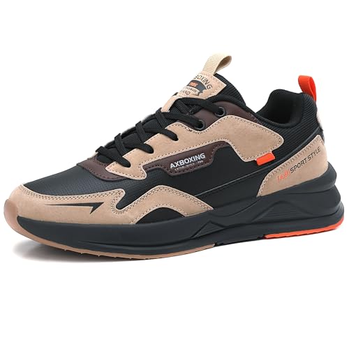 AX BOXING Basket Homme Chaussure de Sport Légères Sneakers Respirantes Basquettes Basse Chaussures Tennis Kaki 43 EU