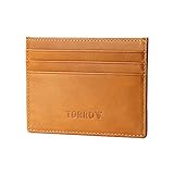 SCHLANKES DESIGN - Die schlanke und minimalistische Leder Kartenhalter was ihn zu einem idealen Reisebegleiter macht und perfekt für Situationen geeignet ist, in denen eine herkömmliche Brieftasche zu sperrig ist.