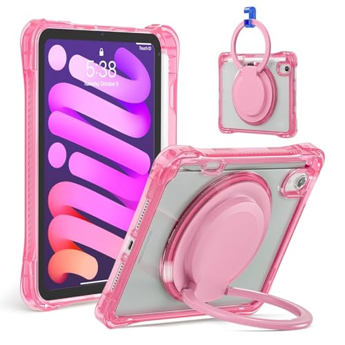 Étui robuste iPad Mini 7 coque de protection haut de gamme transparente avec porte-stylet