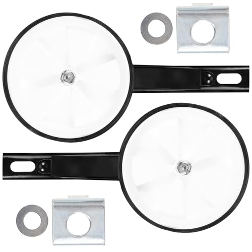 Ruedas de Entrenamiento de Repuesto Healeved para Bicicletas, Ruedas de Equilibrio Resistentes de 12-16 Pulgadas con Soportes Blancos Tipo 16, Estabilizadores Auxiliares Compatibles para Bicicleta para Conducción Segura
