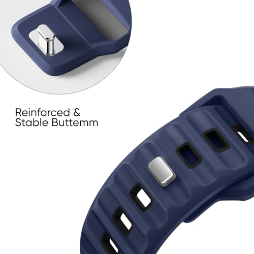 Image of Sport Bands 6-Pack Compatible with Apple Watch Ultra 3 /2 Band 49mm 46mm 45mm 44mm 42mm, Wide Soft Silicone Wristbands Waterproof Strap Men for iWatch Series 11 10 9 8 7 6 5 4 3 SE Ultra