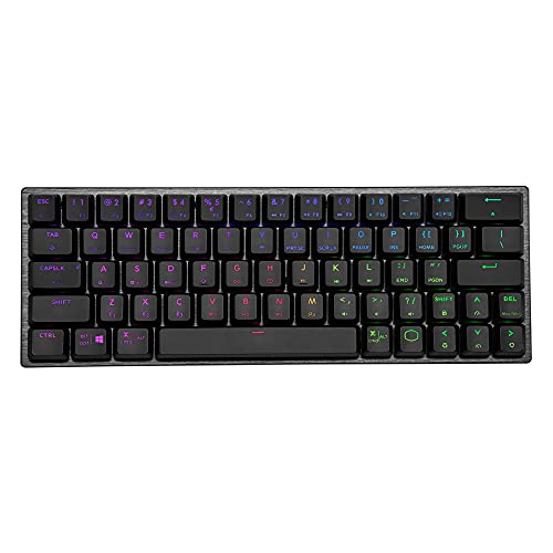 Image of Cooler Master SK622 Wireless 60% Gunmetal Mechanical Keyboard with Low Profile Blue Switches, New and Improved Keycaps, and Brushed Aluminum Design