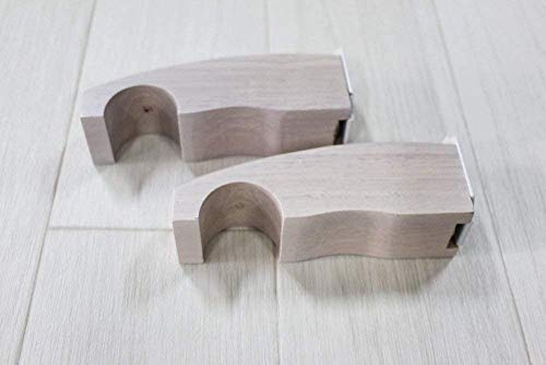 木製カーテンレール 匠用パーツ ブラケット ２個セット アンティークホワイト