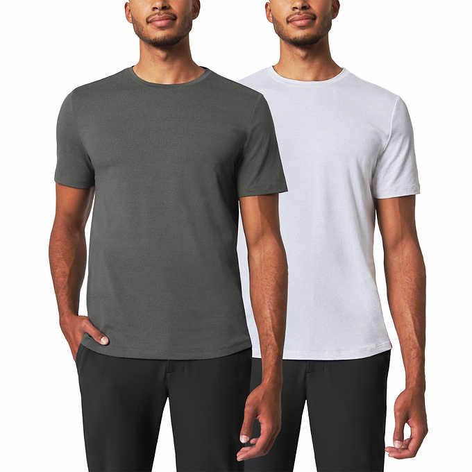 MondettaMen's 2 Pack Short Sleeve Active Performance Tees