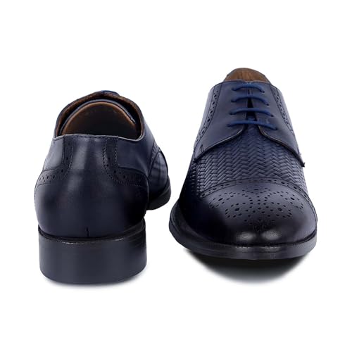 Image of LOUIS STITCH Formal Shoes for Men | Genuine Leather, Stylish Lace-Up for Business, Office, Party & Wedding (LSEUWEOX )