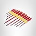 Wiha 32093 Slotted and Phillips Insulated Screwdriver Set, 1000V, 10-Piece, Slotted 2.0–6.5mm, Phillips #0–#3