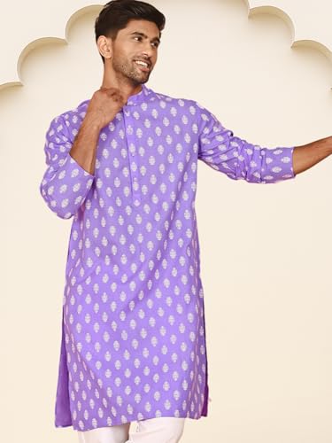 Image of Jompers Men's Cotton Floral Printed Kurtas