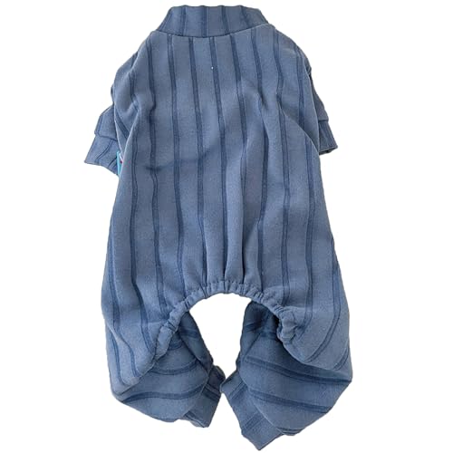 JPETTO犬服 つなぎ 春夏 ロンパース 犬の服 パジャマ メッシュ 防虫 ひんやり ドッグウェア タンクトップ 通気性 犬用 Tシャツ 涼やか UVカット 脱毛保護 小中型犬25-117ネイビーM