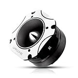 Warzone WZ60TW 4.02-Inch Super Tweeter Speaker, 4 Ohm, 1600W Max Power, 105dB Sensitivity, Titanium Diaphragm, CCAW Voice Coil for Pro Car Audio