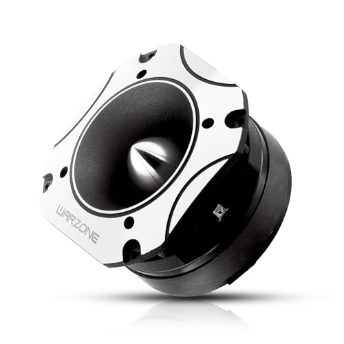Warzone WZ60TW 4.02-Inch Super Tweeter Speaker, 4 Ohm, 1600W Max Power, 105dB Sensitivity, Titanium Diaphragm, CCAW Voice Coil for Pro Car Audio