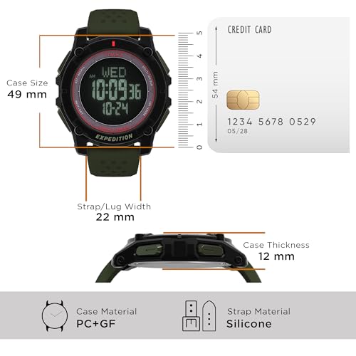 Image of TIMEX Expedition Ridge Digital Watch for Men with Round Dial & Water Resistant Man's Wrist Watches
