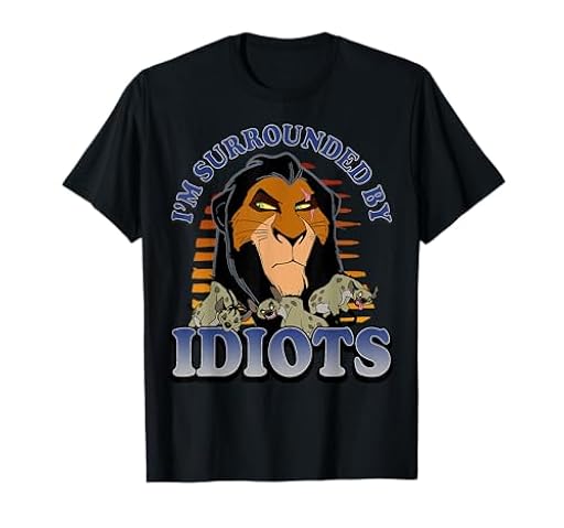 Disney The Lion King Scar Surrounded By Idiots Sunset Poster Camiseta | Ya disponible en tu tienda friki favorita! En mundofriki.es! Disney The Lion King Scar Surrounded By Idiots Sunset Poster Camiseta | Ya disponible en tu tienda friki favorita! En mundofriki.es!