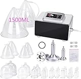 Meifuly Vacuum Therapy Machine with 1500ML Large Cups, Vacuum Cupping Machine, Vacuum Cupping Therapy Sets with 24 Vacuum Cups and 3 Pumps, 0-60 cmHg