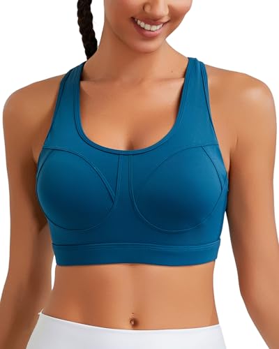Image of RUNNING GIRL Sports Bras for Women High Support Moulded Cup High Impact Sports Bras Racerback Workout Running Yoga Bra