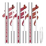 JUNECODE 3Pcs Lip Stain Peel Off Set with Tweezer, Peel Off lip Liner Stain Long Lasting Waterproof, Matte Lip Tattoo Tint Transfer Proof, Highly Pigmented Color Lip Makeup(#809+810+811)
